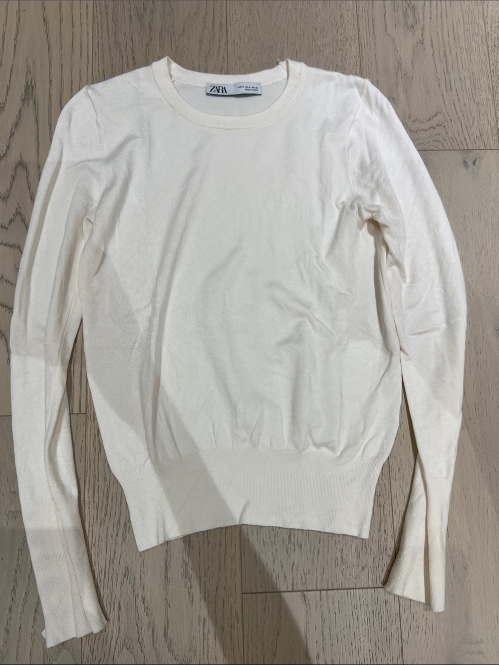 Zara Off-White Crewneck Sweater